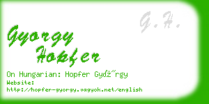 gyorgy hopfer business card